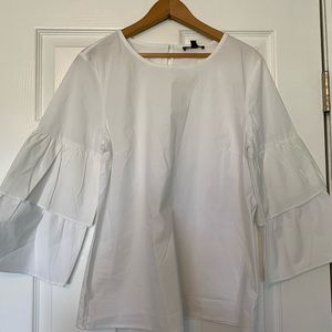 NWT J Crew Tiered Bell Sleeve Blouse
